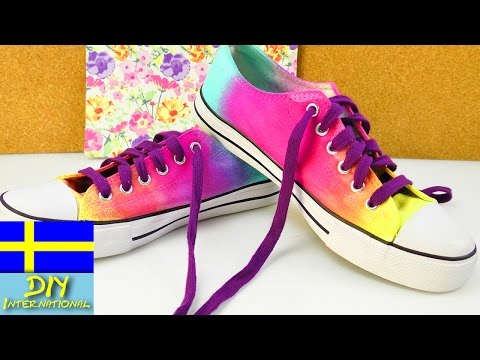 DIY sommarskor med fina färgskiftningar | underbara färger | enkelt och snabbt att göra själv