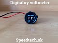 Palubný digitálny voltmeter - biely 5-48V - Video Youtube
