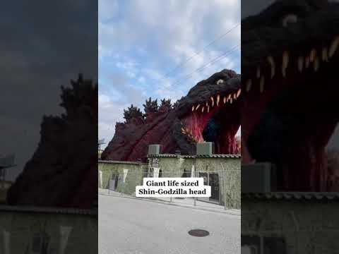 I zip lined into Godzilla’s mouth in Japan! #japan #shorts