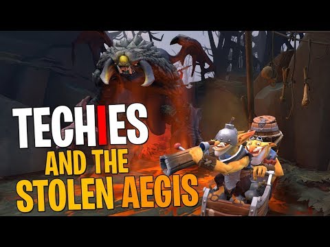 Techies & the Stolen Aegis - DotA 2 Funny Moments
