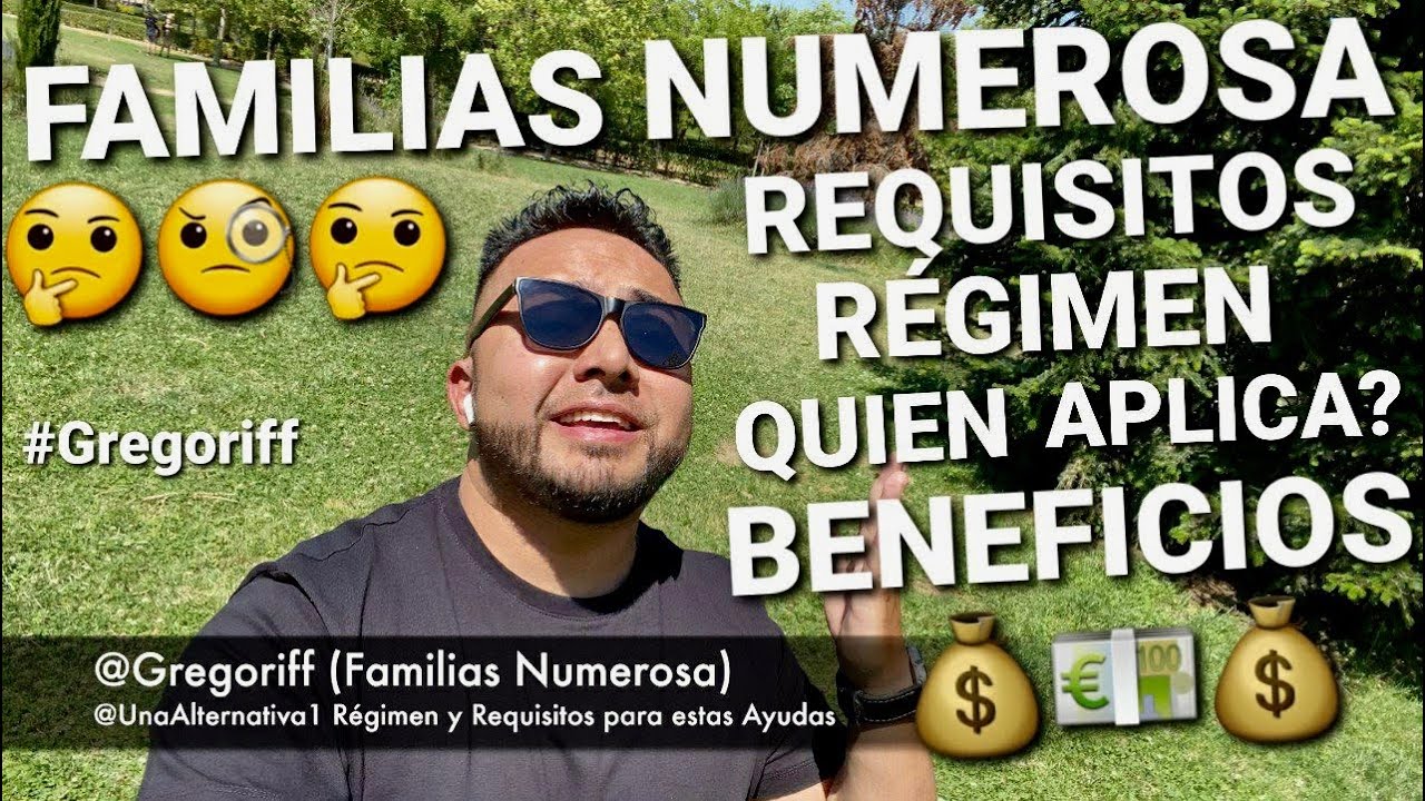🇪🇸FAMILIAS NUMEROSAS🇪🇸 REQUISITOS Y SUS BENEFICIOS #AYUDAS #FAMILIA #MADRID #ESPAÑA #GREGORIFF