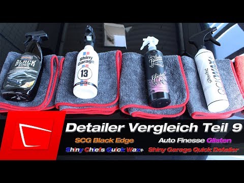 SCG Black Edge Auto Finesse Glisten Shiny Chiefs Quick Wax Shiny Garage Detailer Comparison