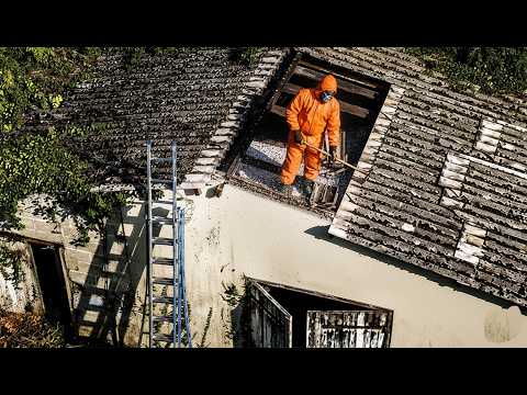I'm Removing the ASBESTOS Roof Of The Chateau Barrel House