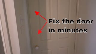 How to fix a sagging, rubbing, sticky door - DIY