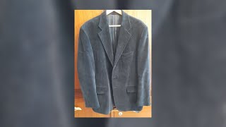 GIACCA IN VELLUTO RIGATO TG 54 NUOVA