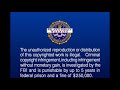 FBI Warning Screen With Warner Bros Home Video Logo DVD 2005 Canadian Copy