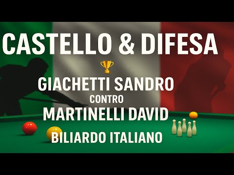 Castello & Difesa 🏆 Giachetti Sandro contro Martinelli David – Biliardo Italiano