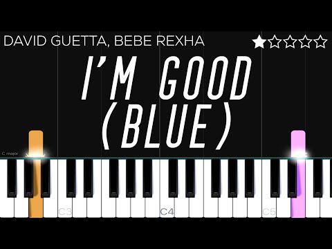 David Guetta & Bebe Rexha - I'm Good (Blue) | EASY Piano Tutorial