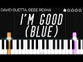 David Guetta & Bebe Rexha - I'm Good (Blue) | EASY Piano Tutorial