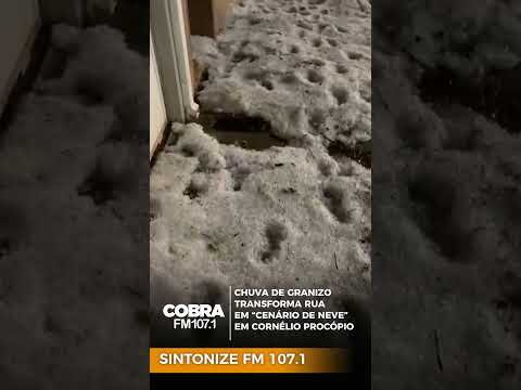 CHUVA DE GRANIZO TRANSFORMA RUA EM “CENÁRIO DE NEVE" NO PARANÁ!