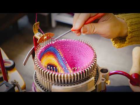 Easiest Way to Crank a Sock with Contrasting Colours on a Circular Sock Machine
