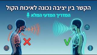 יציבה נכונה - משפיעה על איכול הקול