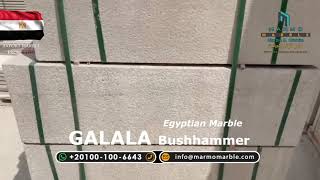 Egyptian Galala Bushhammer Marble For Export