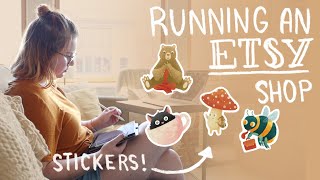STARTING AND RUNNING AN ETSY STICKER SHOP | How I Started My Etsy Sticker Shop On A Budget