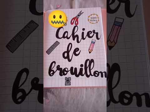 voilà la page de garde de mon cahier de brouillon ( oui oui js je m'y prend très en avance ) 😂