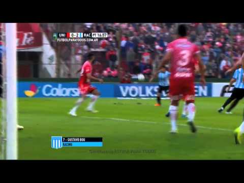 Gol de Bou. Unión 0 - Racing 2. Fecha 20. Primera División 2015. FPT