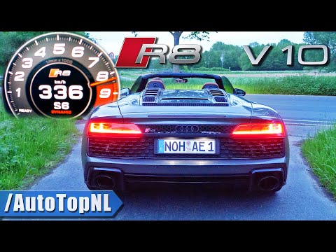 2021 AUDI R8 V10 Spyder 0-336 ACCELERATION TOP SPEED & SOUND by AutoTopNL