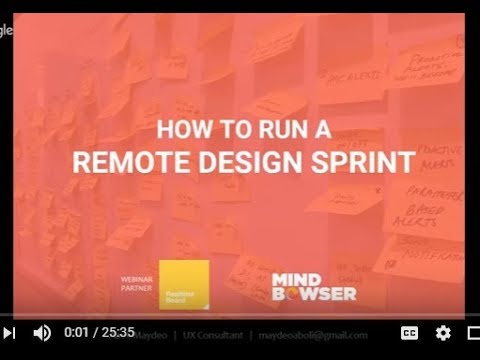 Webinar on How To Run A Remote Design Sprint
