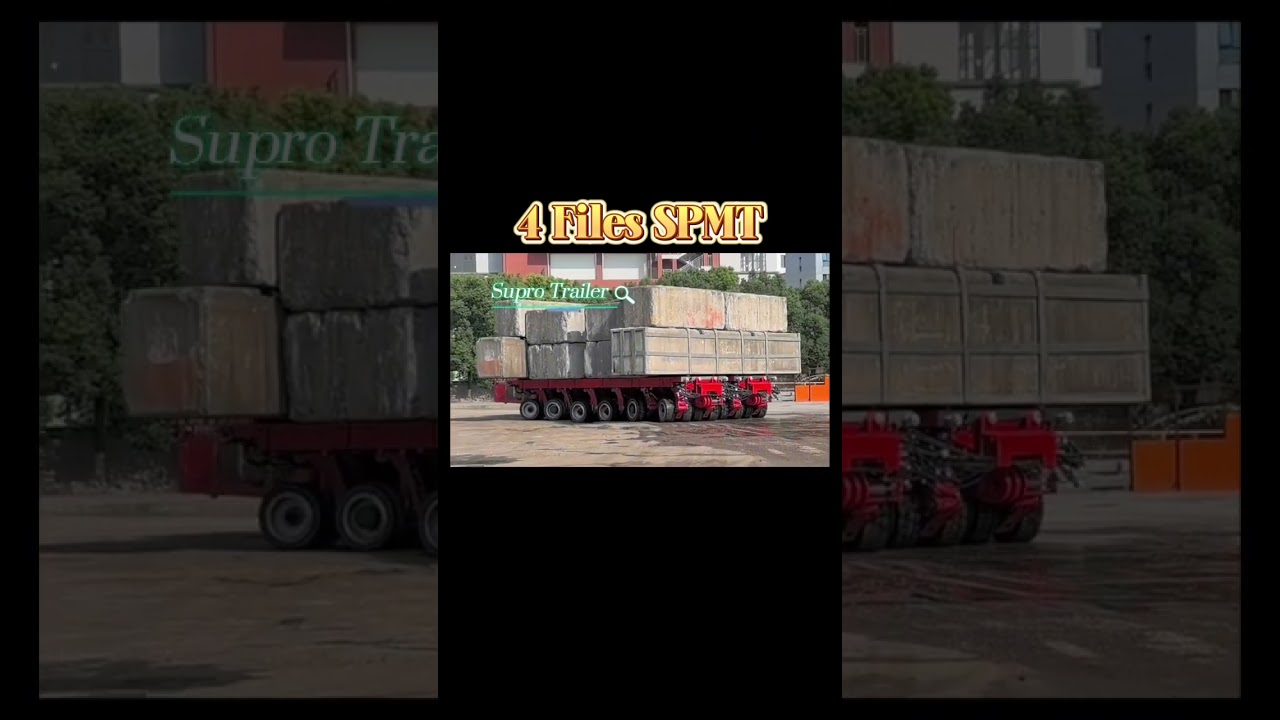 One power unit! 4-file SPMT! For high-quality, cost-effective SPMTs, contact Supro Trailer!