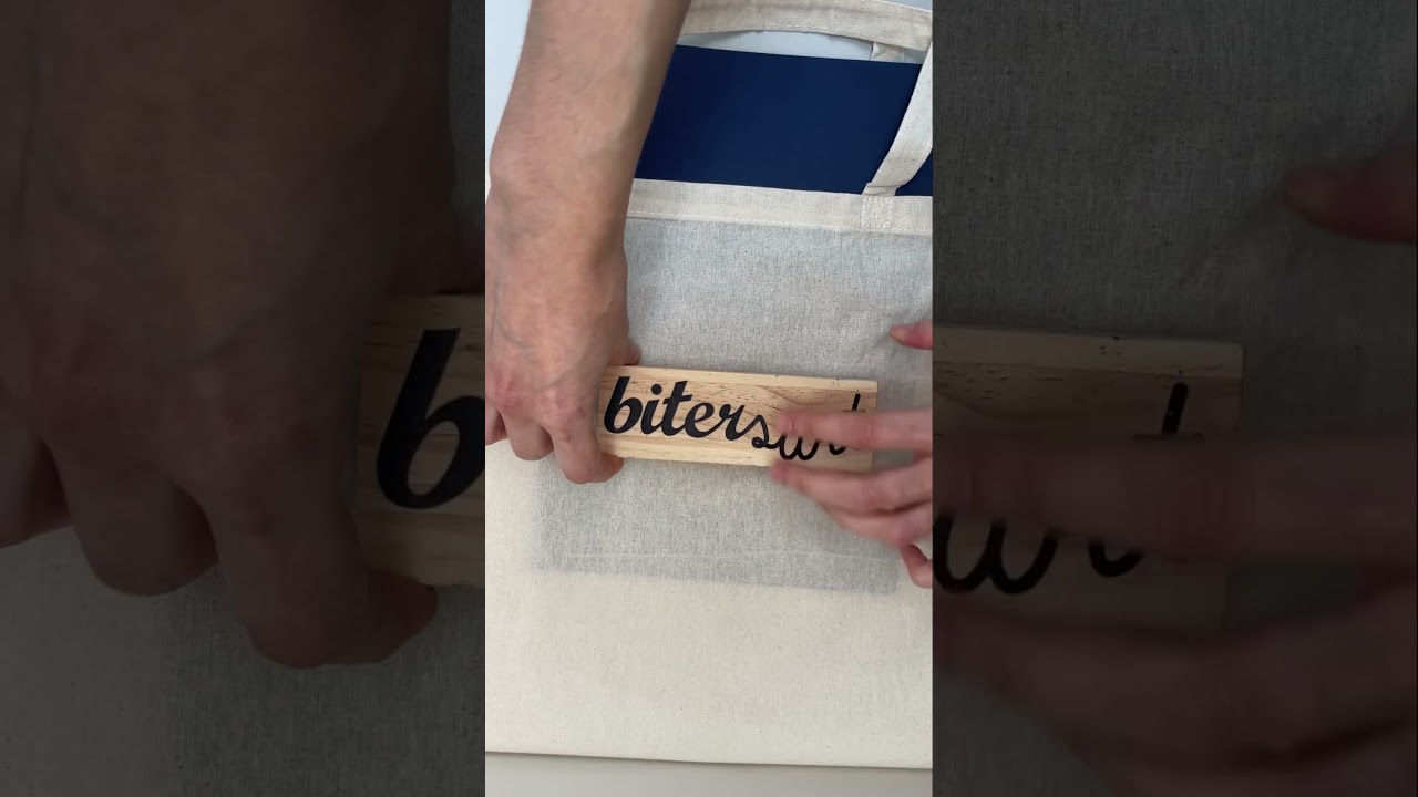 How to stamp on fabric with a logo stamp💪🏼 #stamps #cottonbag #custompackaging #diy