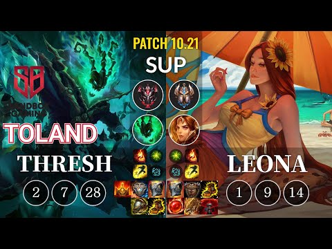 SB TolanD Thresh vs Leona Sup - KR Patch 10.21