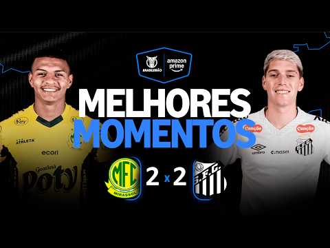 Gols e lances de Mirassol x Santos