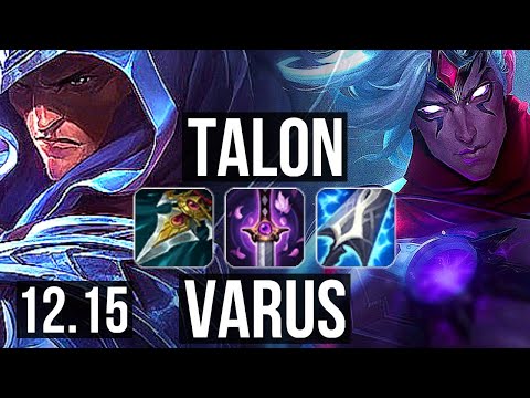 TALON vs VARUS (MID) | 2.4M mastery, 7 solo kills, 1000+ games | EUW Master | 12.15