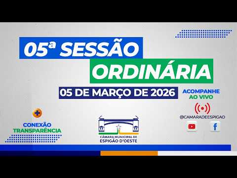 05ª SESSÃO ORDINÁRIA 05 DE MAÇO DE 2026