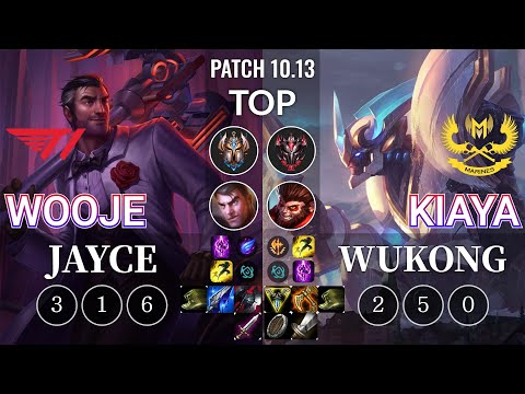 T1 Wooje Jayce vs GAM Kiaya Wukong Top - KR Patch 10.13