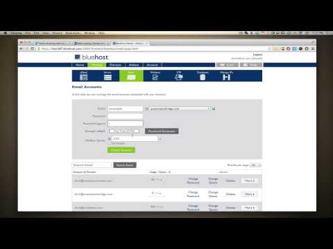 How To Setup A Bluehost Email and Change the Password