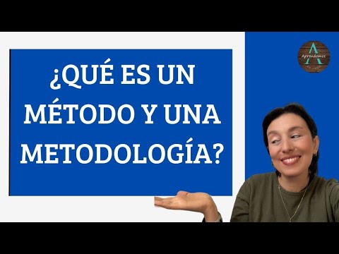 ¿QUÉ ES UN MÉTODO Y UNA METODOLOGÍA? Diferencia WHAT IS A METHOD AND A METHODOLOGY? Difference