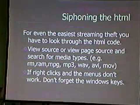 DEF CON 11 Hacking Conference Presentation By tommEE pickles - Streaming Media Theft and Protection - Video