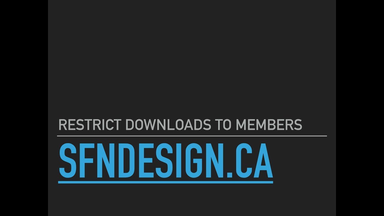Restricted Downloads to Your Members in WordPress