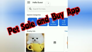 Pet selling and buying App