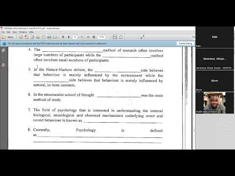 PSYC 101 PASCO SOLVED #Prt1