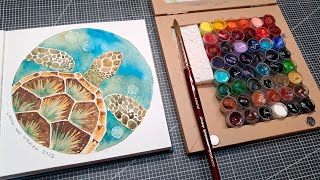 Watercolor Sea Turtle Live Paint Along! 9/10/2025 @ 12pm Eastern