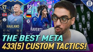 THE BEST META 433(5) FORMATION & CUSTOM TACTICS FOR FIFA 23 ULTIMATE TEAM