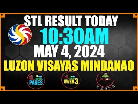 STL RESULT TODAY 10:30AM MAY 4 2024 STL VISAYAS STL MINDANAO