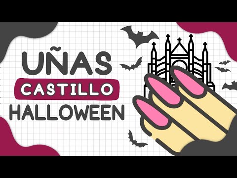 ESTILO GÓTICO 👻 UÑAS CASTILLO DE  HALLOWEEN 🎃 Manicura en UÑAS CORTAS  👻