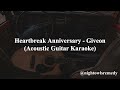Heartbreak Anniversary - Giveon (Acoustic Guitar Karaoke with Lyrics)