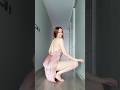 Cute Twerk Practice In Silk Dress Barefoot Feet