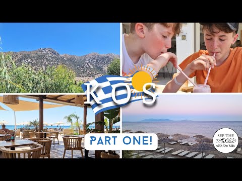 KOS - PART 1! || AKTI BEACH CLUB | Kardamena Shops | Swimming in the sea | Family Travel Vlog!
