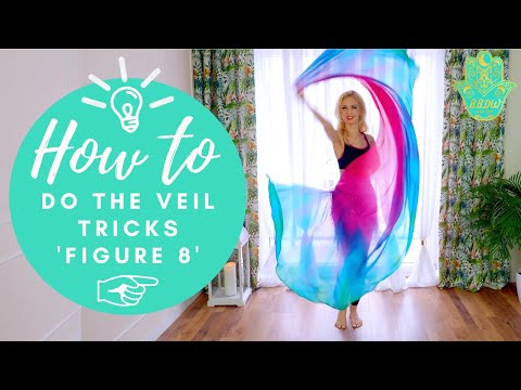 Veil Tricks - figures 8 with veil - Best Belly Dance Workout