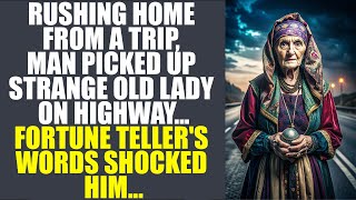 Rushing Home From A Trip, Man Picks Up Strange Old Lady On Highway. Fortune Teller's Words Shock Him