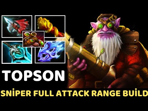 TOPSON [Sniper] Full Attack Range Build 7.34 Dota 2