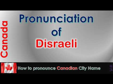 Disraeli   How to pronounce Disraeli in French Canadian accent?
