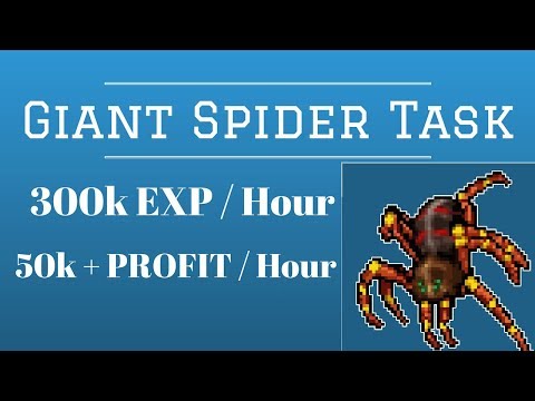 [Tibia, Where to Hunt] Giant Spiders Tasking for RP