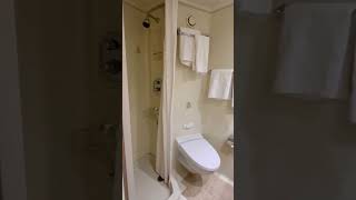 Queen Elizabeth Cunard Inside Cabin tour (forward 4017 King Bed)