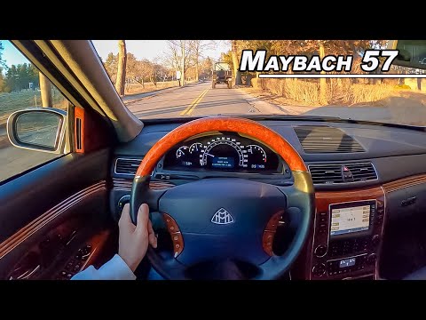 Driving The ULTIMATE V12 Limo from 2004 - Maybach 57 (POV Binaural Audio)