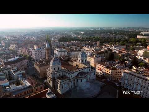 Basilica of Santa Maria Maggiore from the drone and from the inside